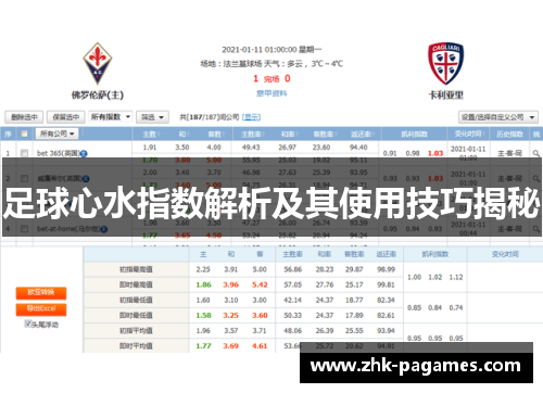 足球心水指数解析及其使用技巧揭秘