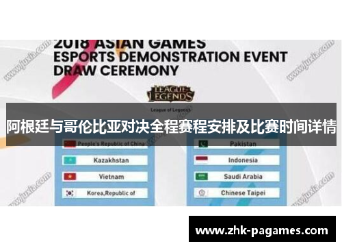 阿根廷与哥伦比亚对决全程赛程安排及比赛时间详情